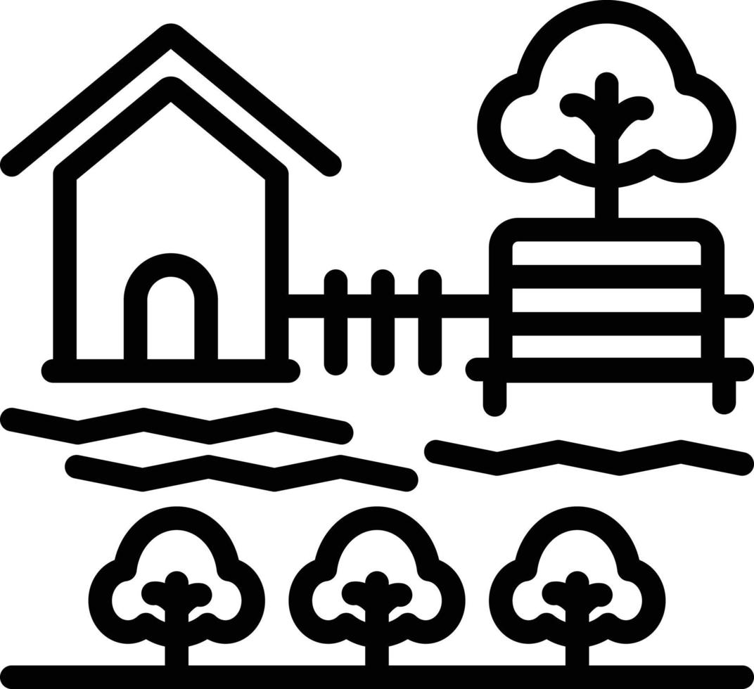 Line icon for garden vector