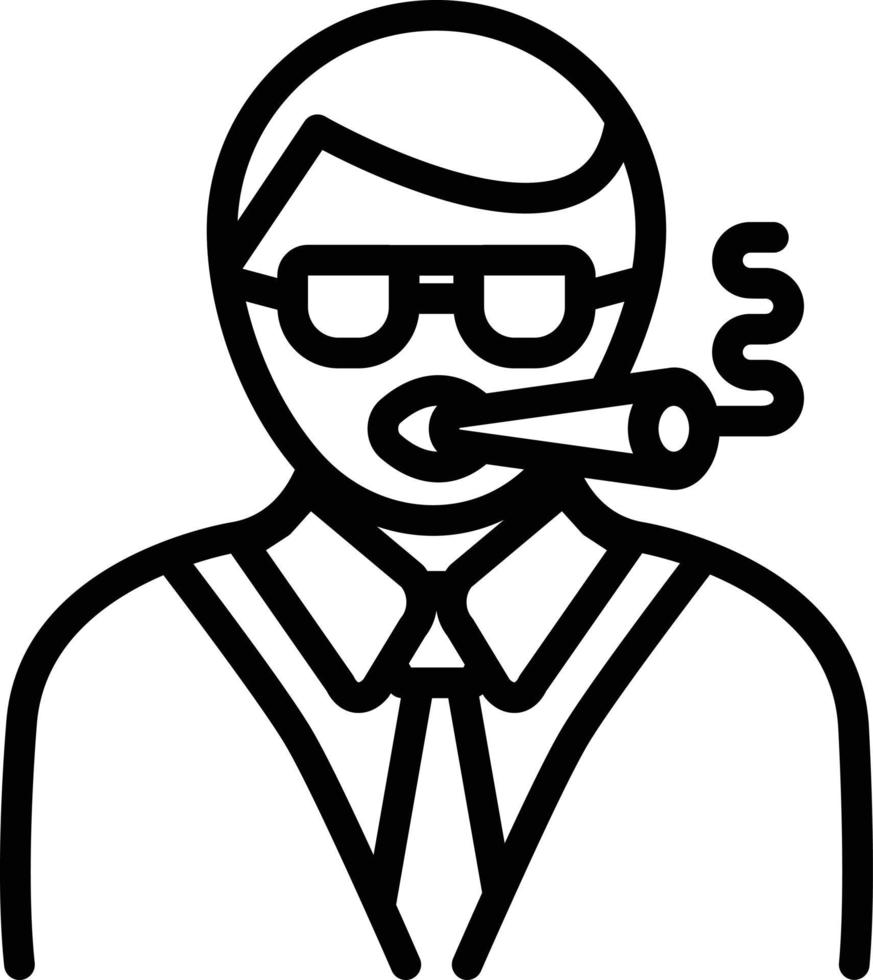 Line icon for boss vector