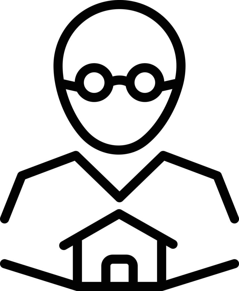 Line icon for owner vector