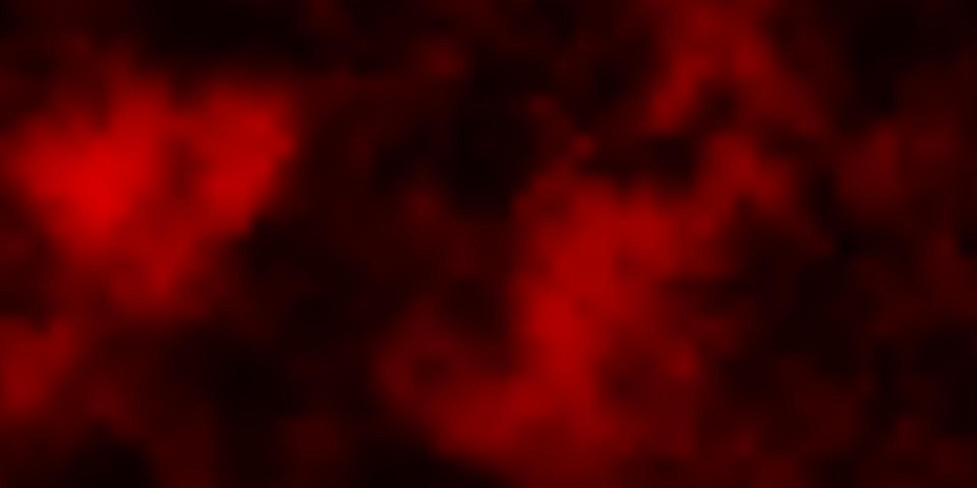 textura de vector rojo oscuro con cielo nublado.