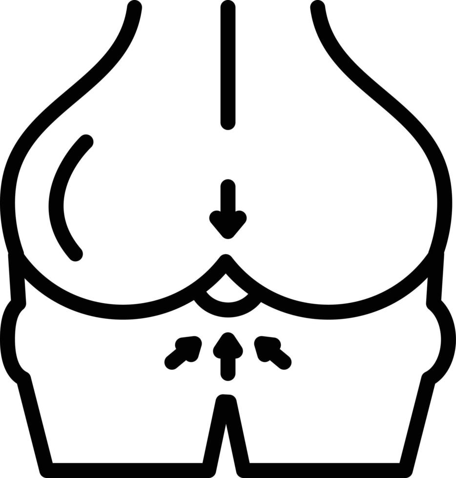 Line icon for anus vector