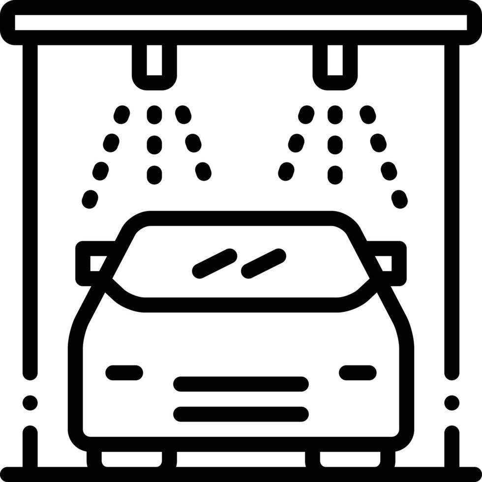 icono de línea para lavado automático vector