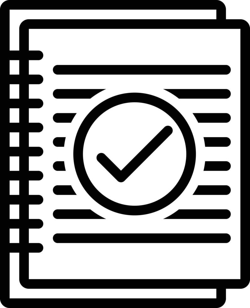 Line icon for summary vector