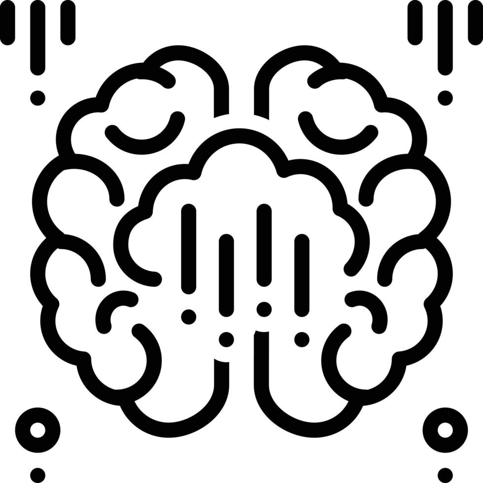 icono de línea para lavado de cerebro vector