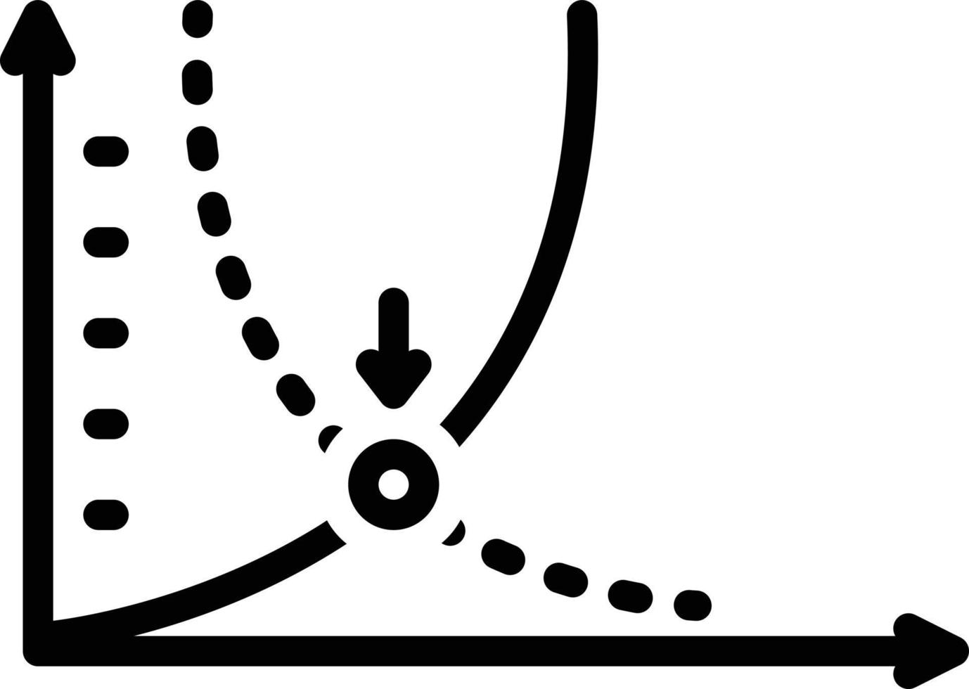 Line icon for breakeven vector