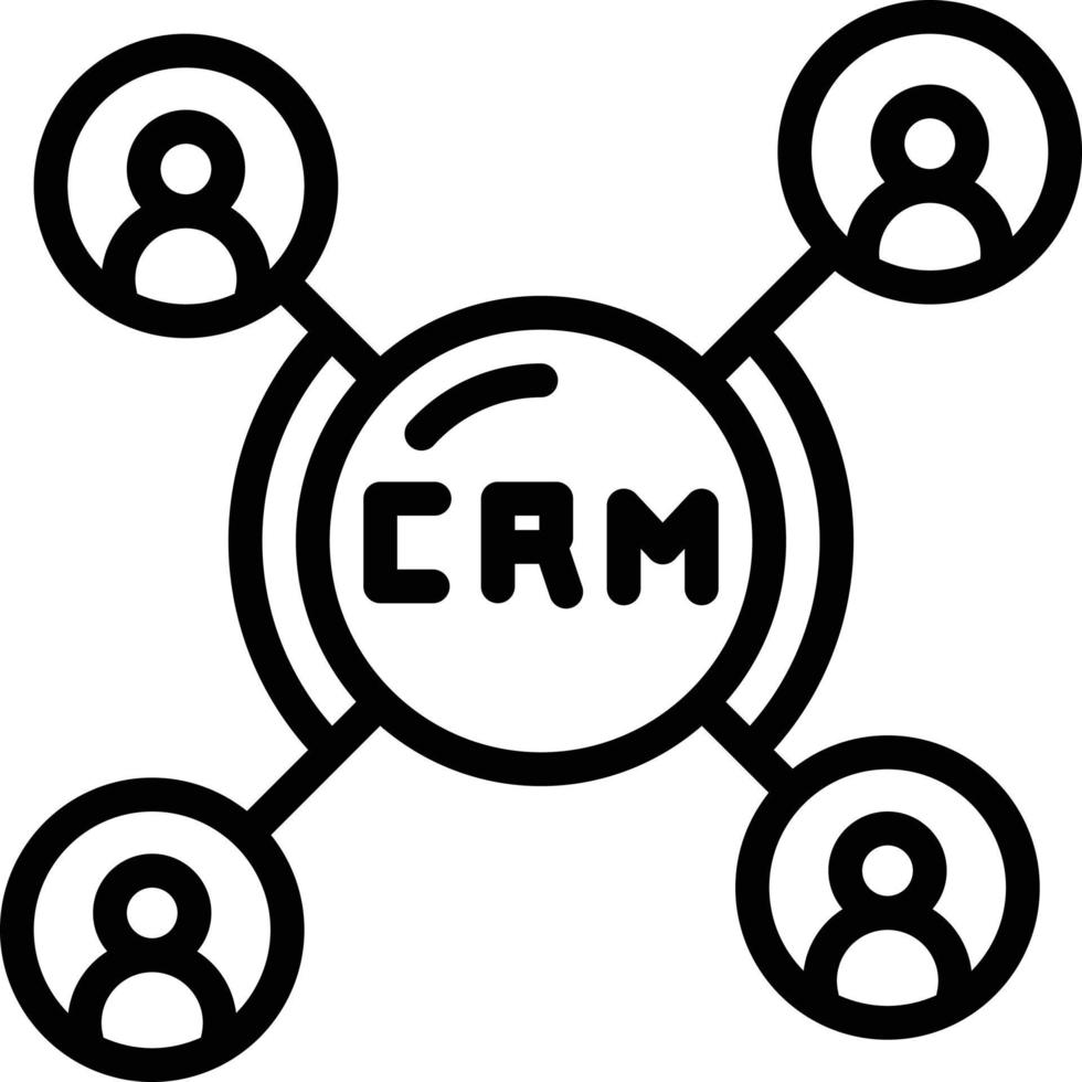 Line icon for crm vector