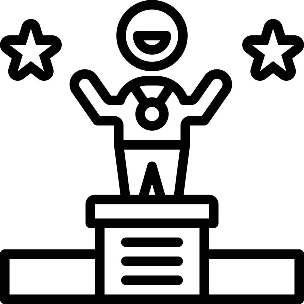 icono de línea para ganar vector