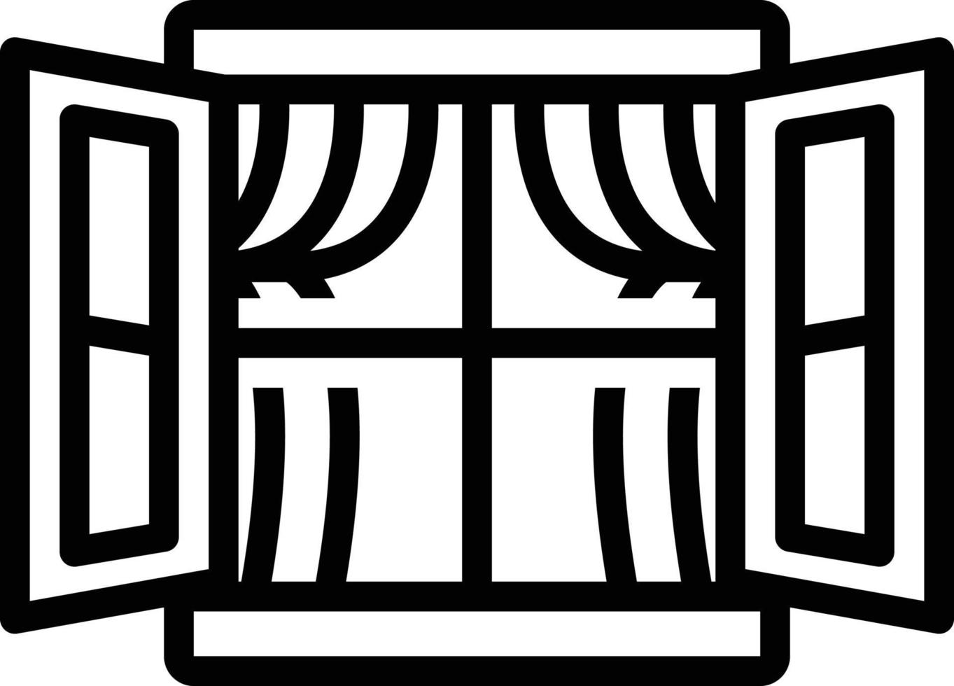 Line icon for window vector