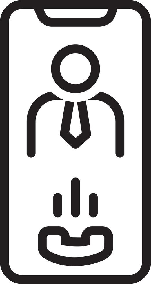 Line icon for callerid vector