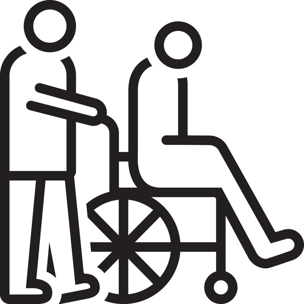 Line icon for caregivers vector