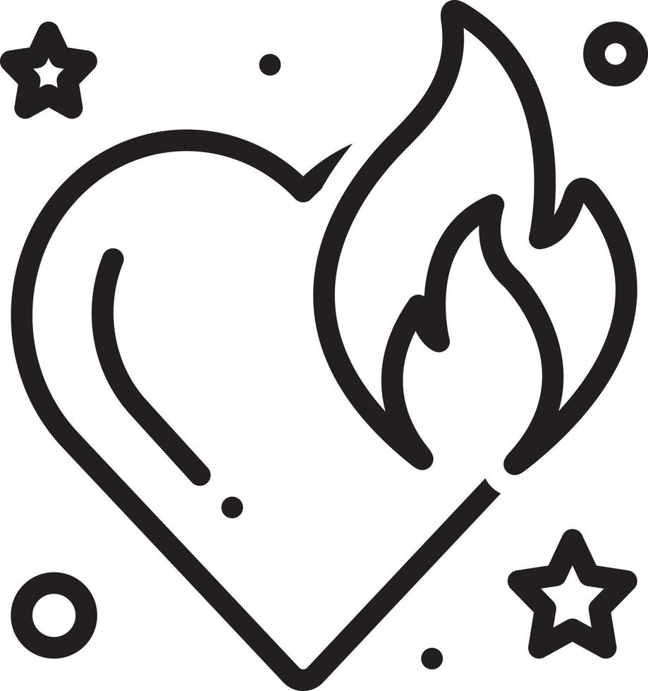 Line icon for burnt vector