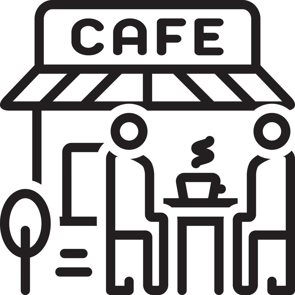 icono de línea para cafés vector