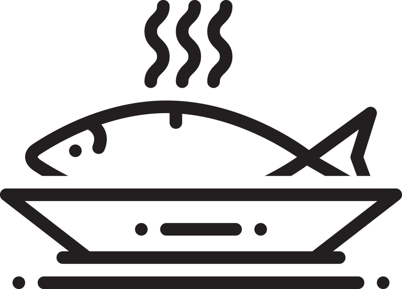 Line icon for ceviche vector