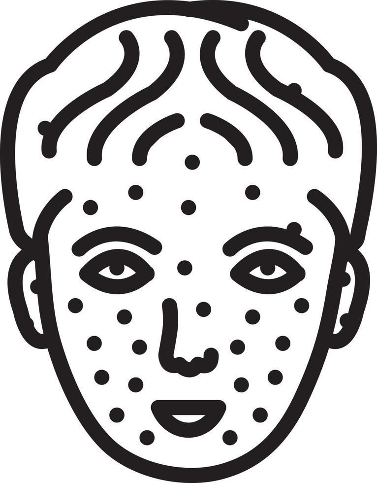 Line icon for chickenpox vector