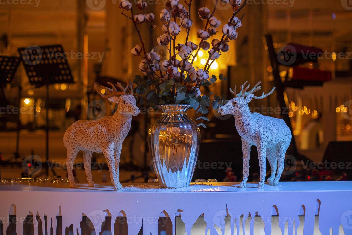 diseño de lugar decorativo, decoración de eventos de comedor de lujo foto