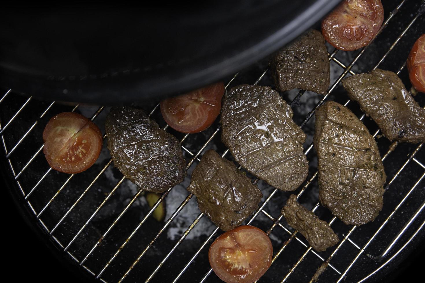 juicy pieces of grilled meat grilled meat photo