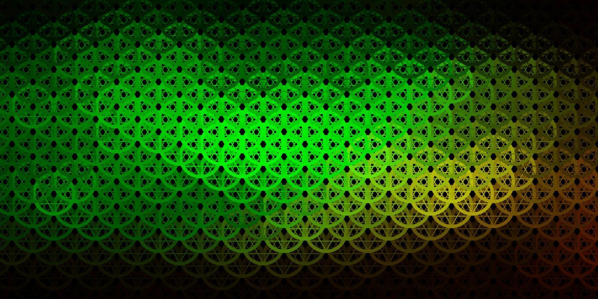 Dark Green vector template with esoteric signs.