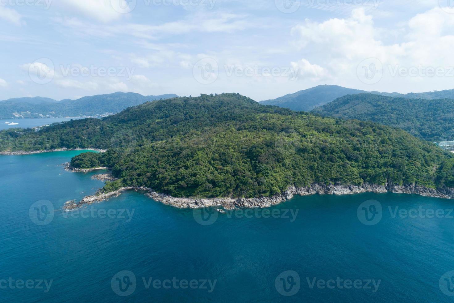 vista de ángulo alto, mar tropical foto