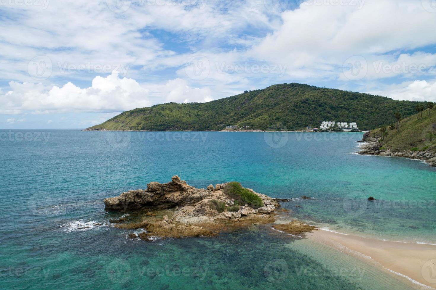 vista de ángulo alto, mar tropical foto