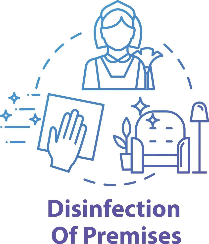 Disinfection of premises concept icon vector