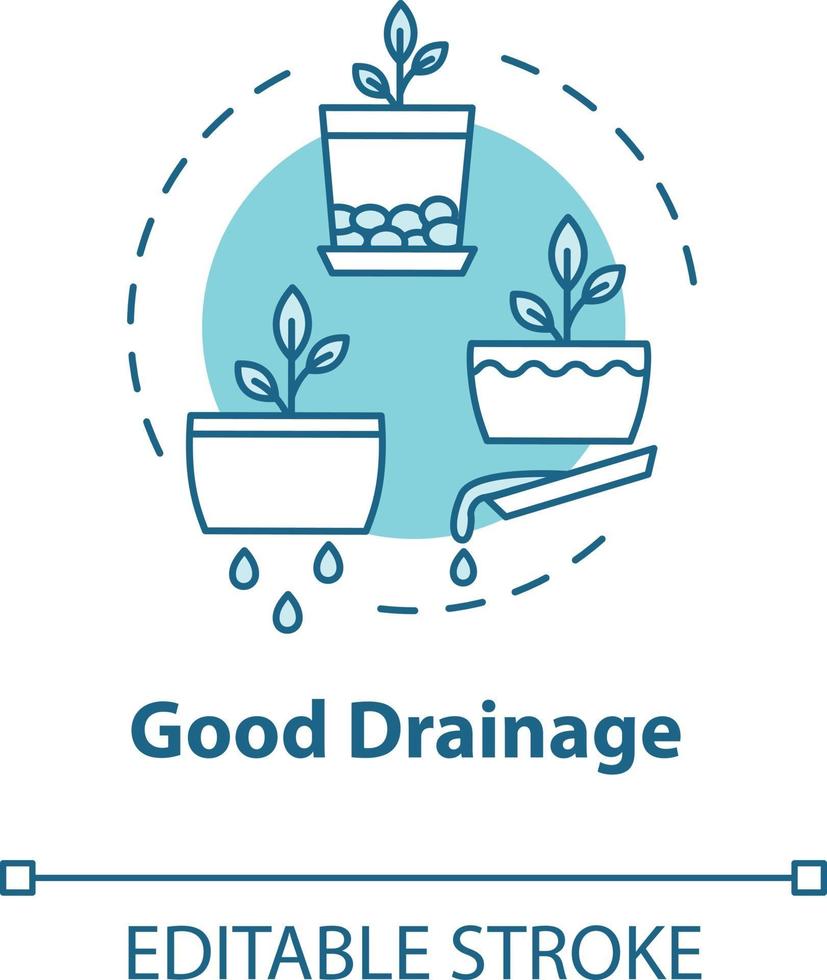 Good drainage concept icon vector