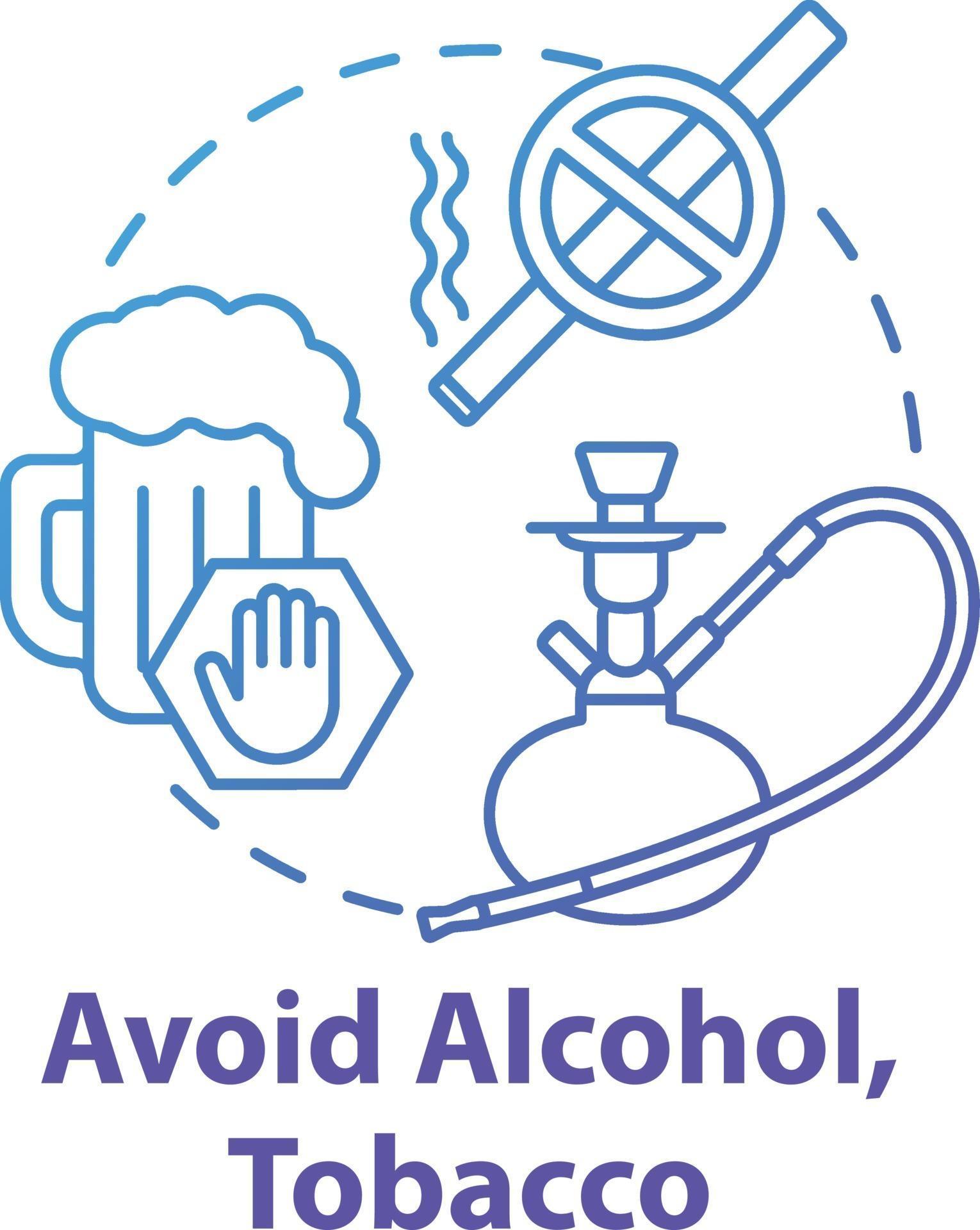Avoid alcohol and tobacco concept icon 3192406 Vector Art at Vecteezy