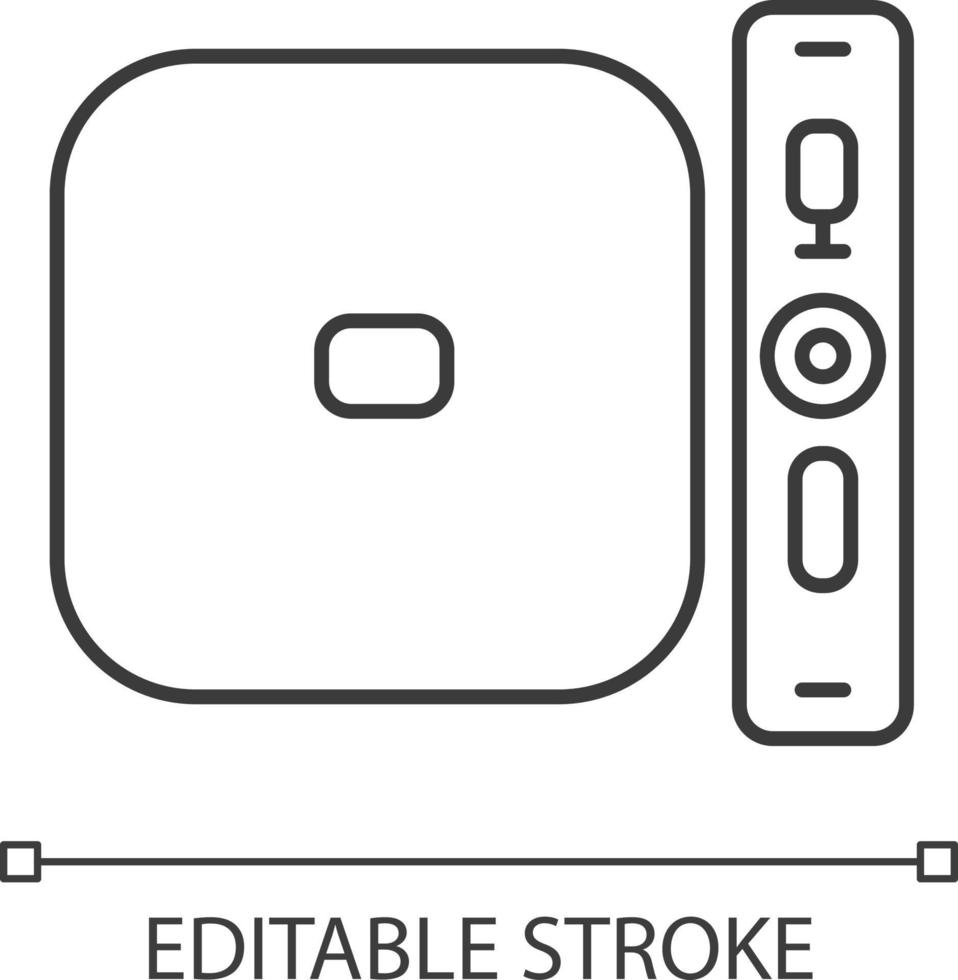 reproductor de medios digitales pixel perfecto icono lineal vector