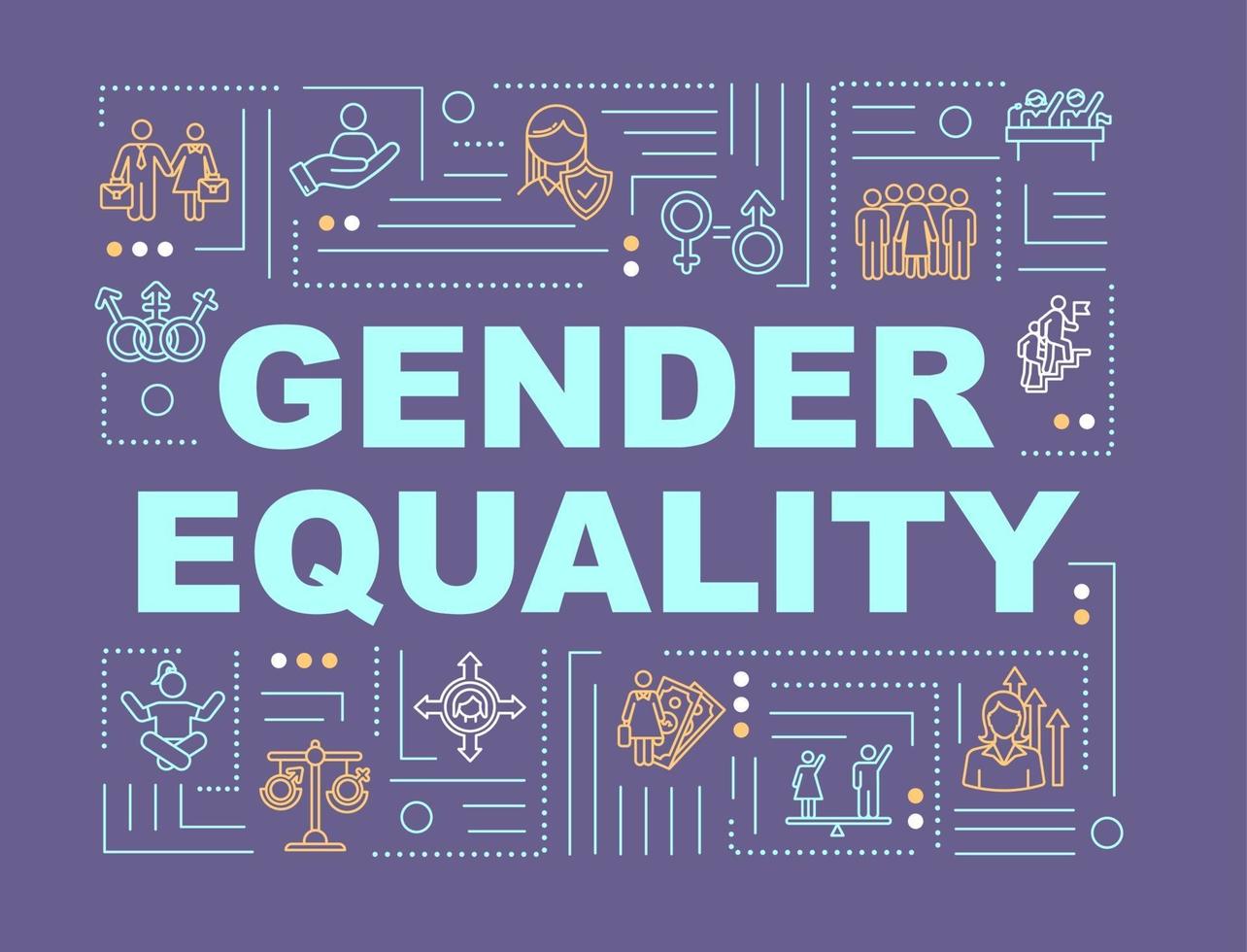 Gender equality word concepts banner vector