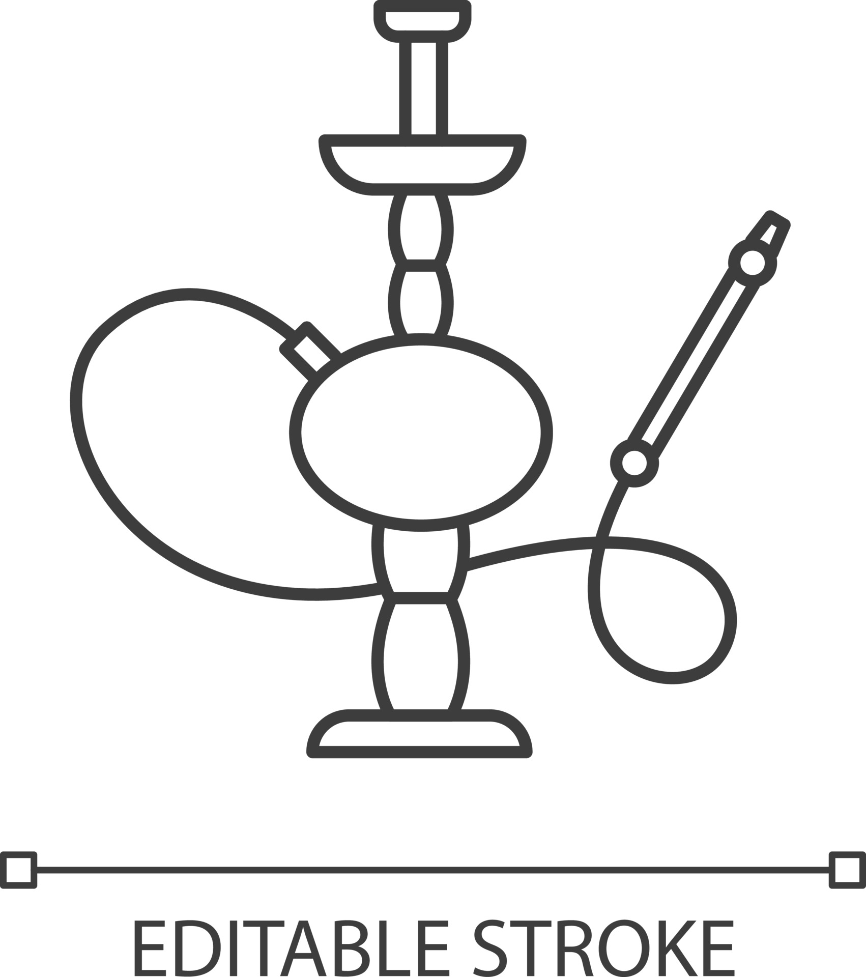 Hookah pixel perfect linear icon 3192510 Vector Art at Vecteezy