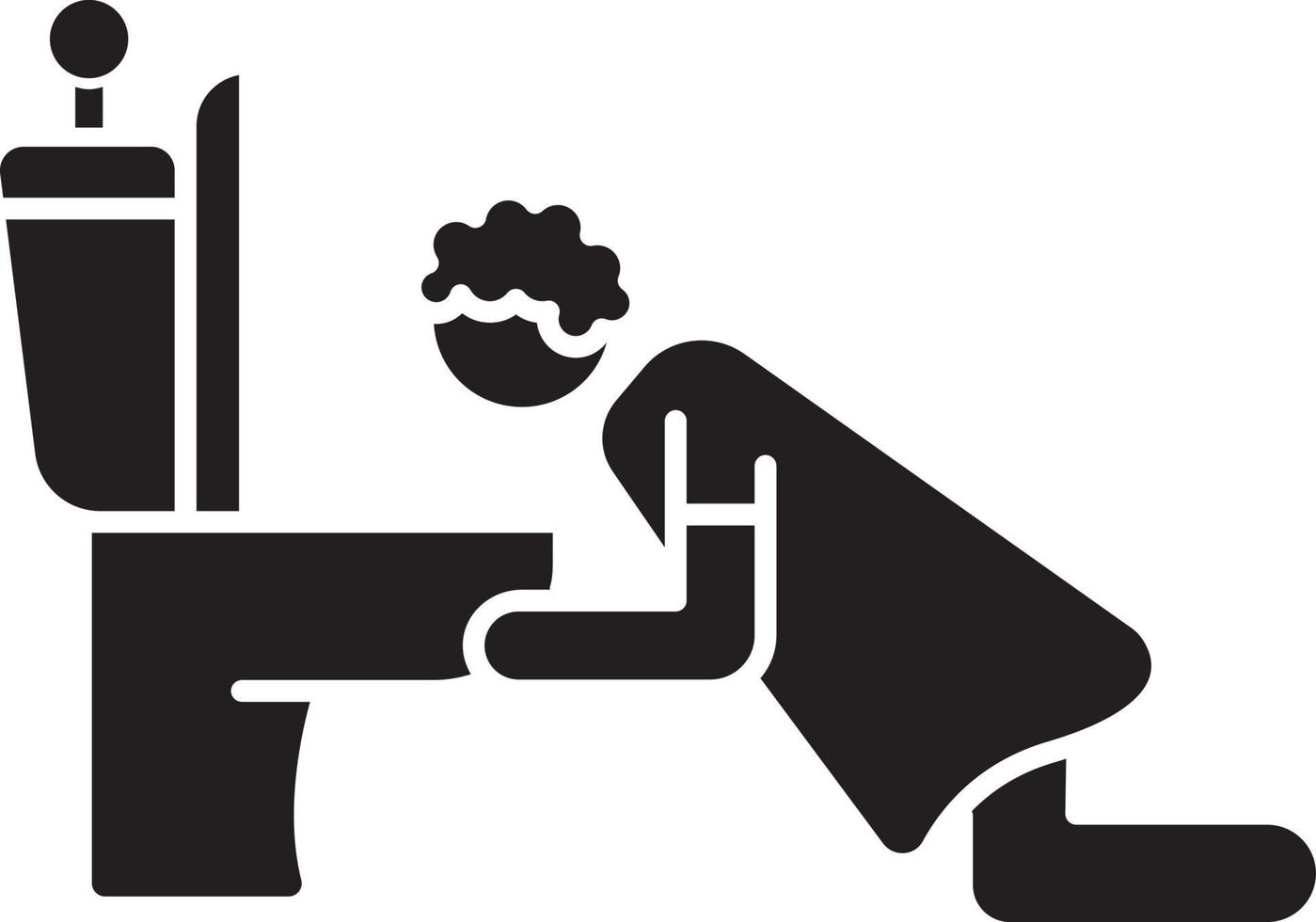 Nausea black glyph icon vector