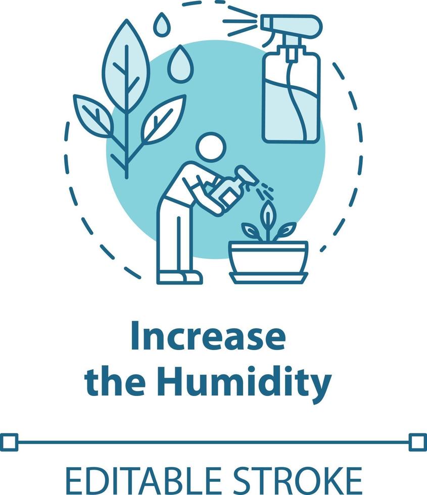 Increase humidity concept icon vector