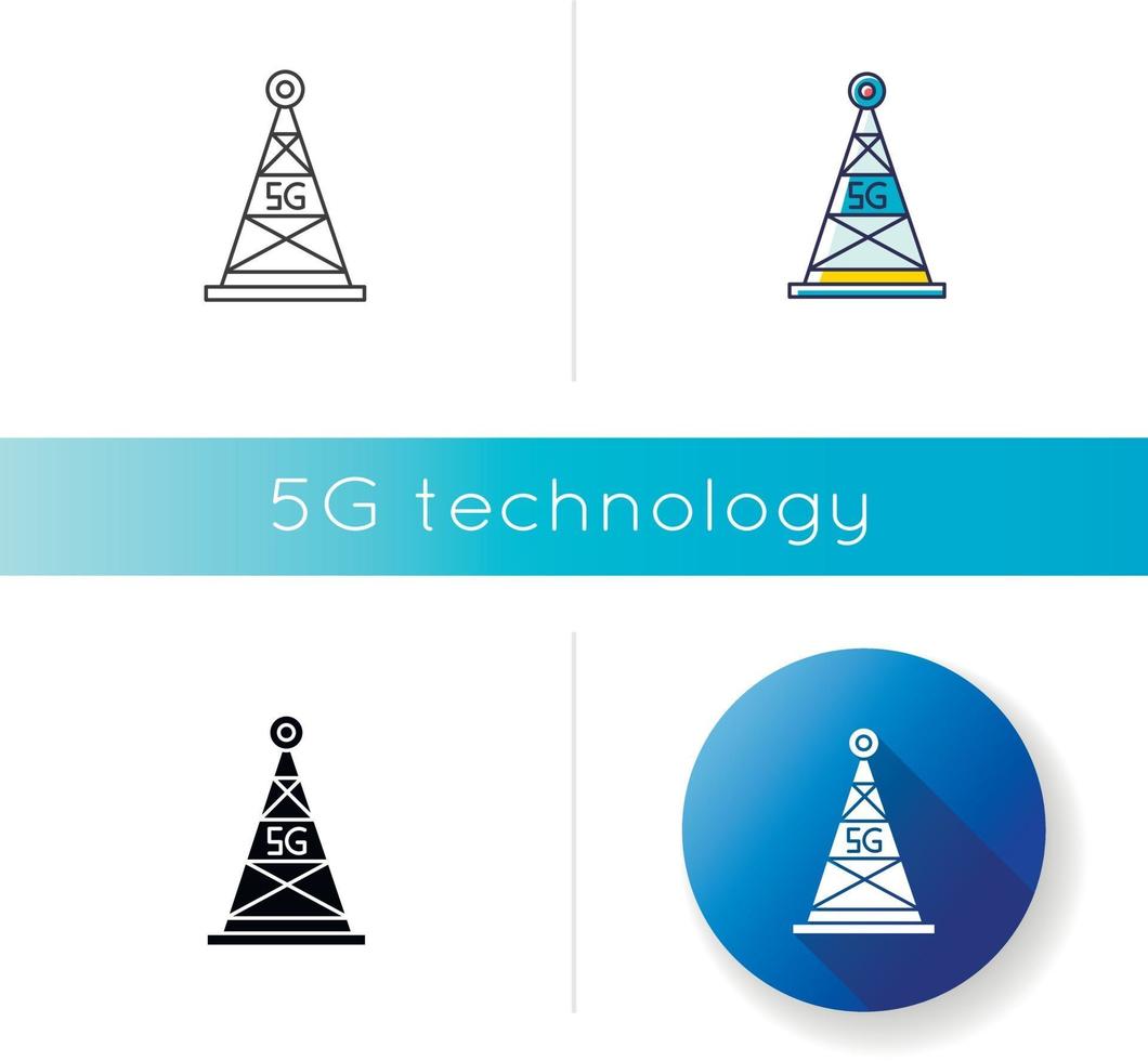 5G cell tower icon vector