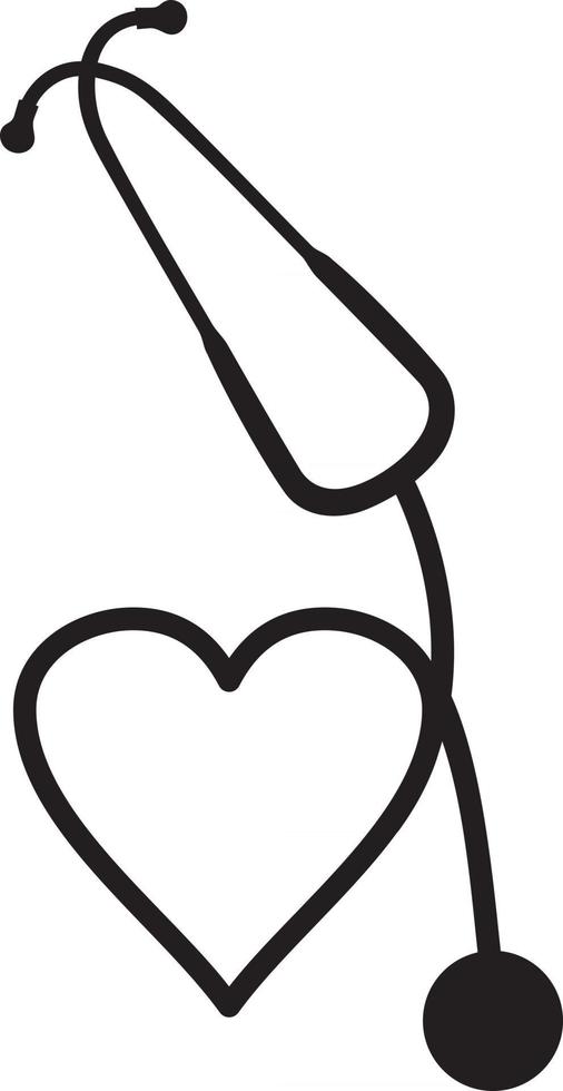 Stethoscope Heart Icon vector