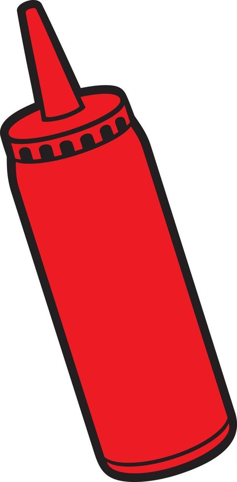 Red Ketchup Bottle vector