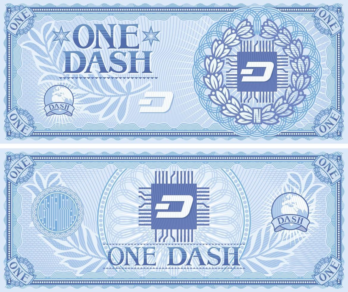 One Dash Abstract Banknote vector