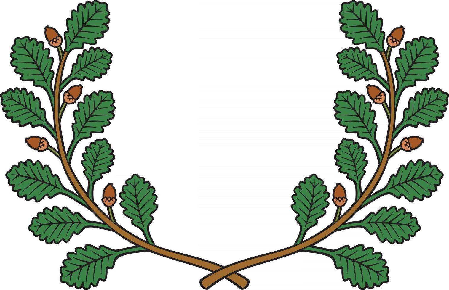 Oak Wreath Icon vector