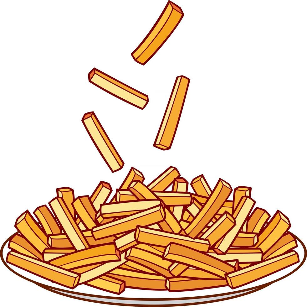 A Pile of French Fries vector