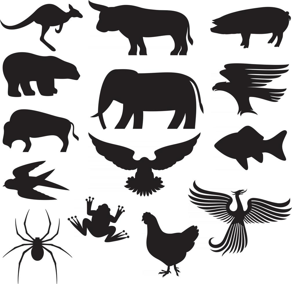 conjunto de animales vector