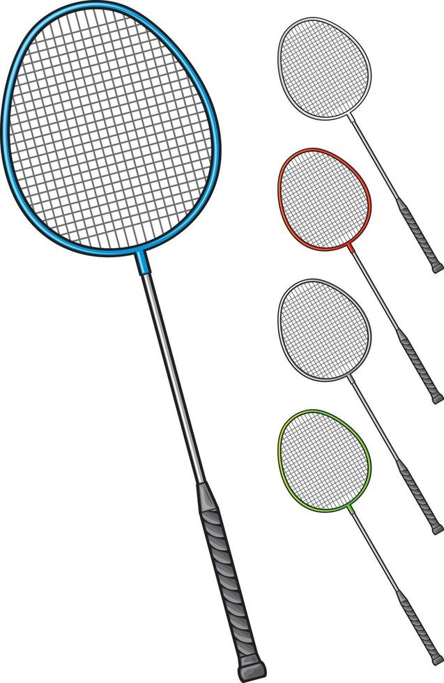 Badminton Racket Set vector