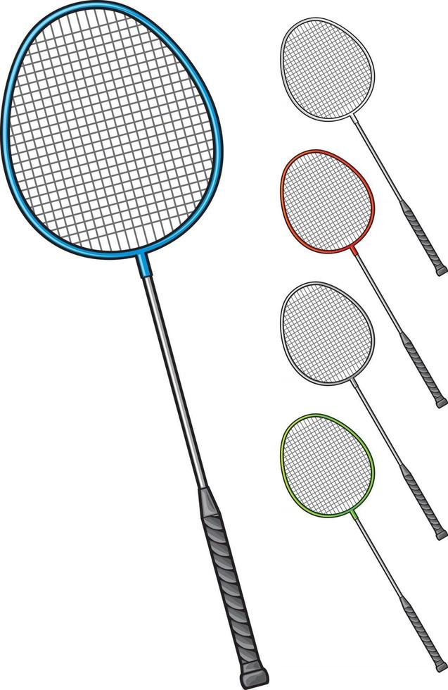 juego de raqueta de bádminton vector