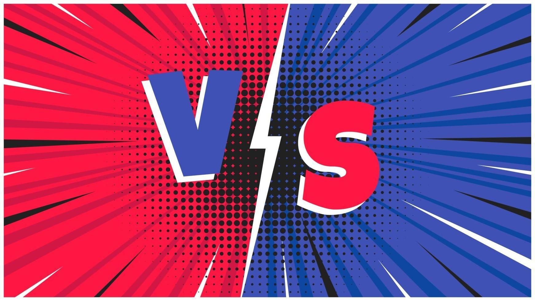 Versus screen flat style design vector illustration.