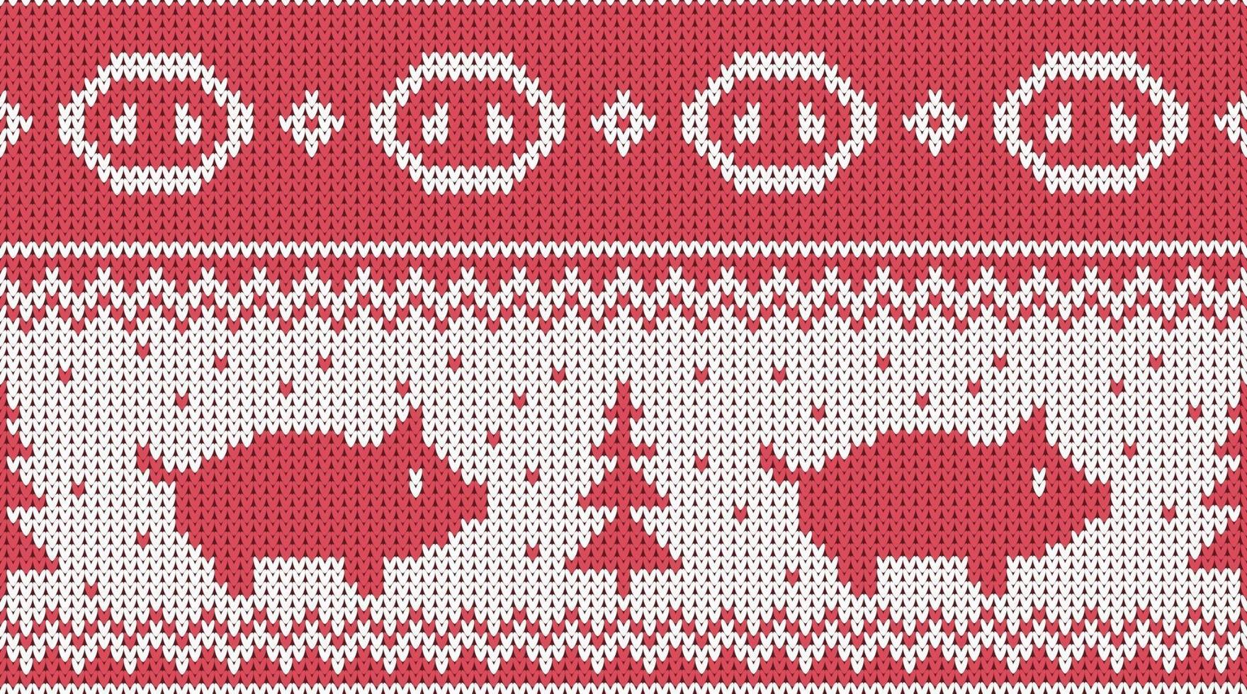 Knitted pig and paw seamless pattern vector