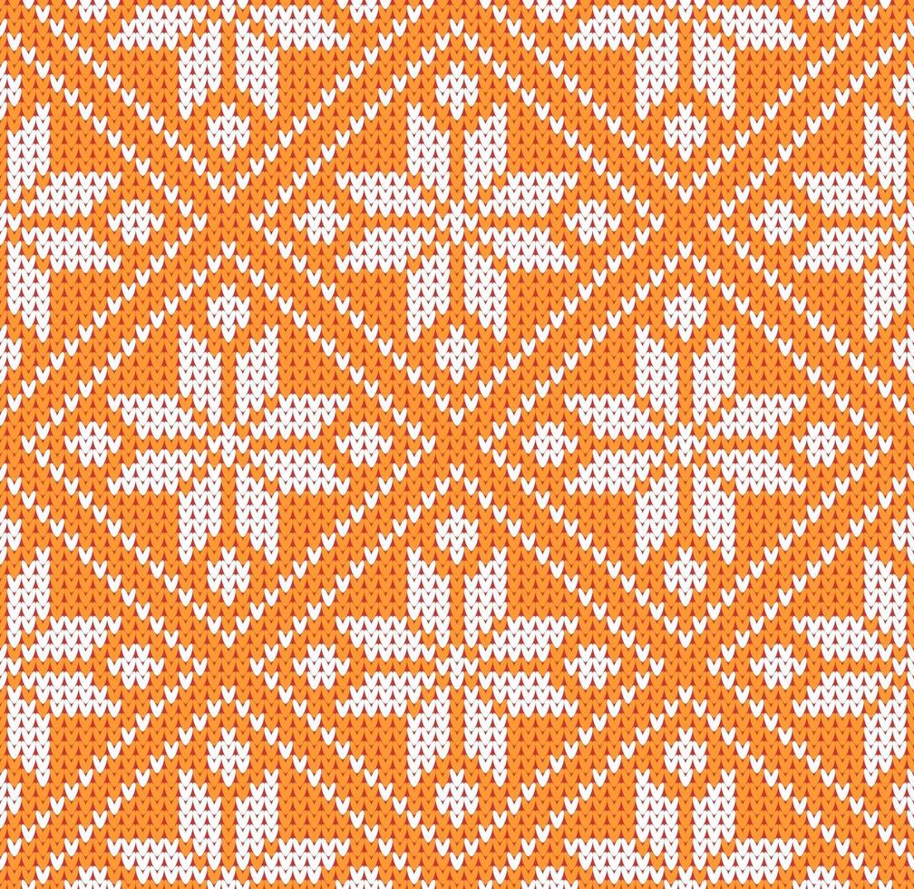 Knitted color squares seamless pattern vector illustration