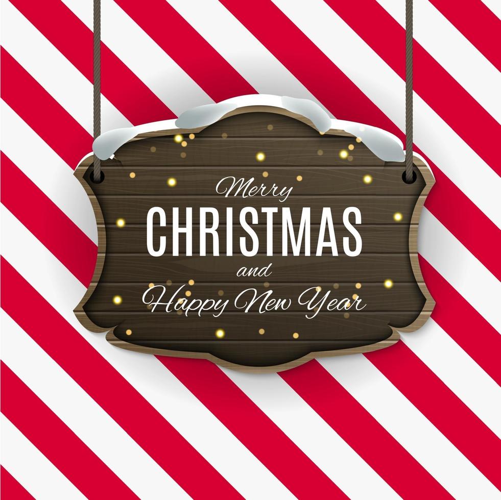Merry Christmas and Happy New Year Background. Vector Illustration