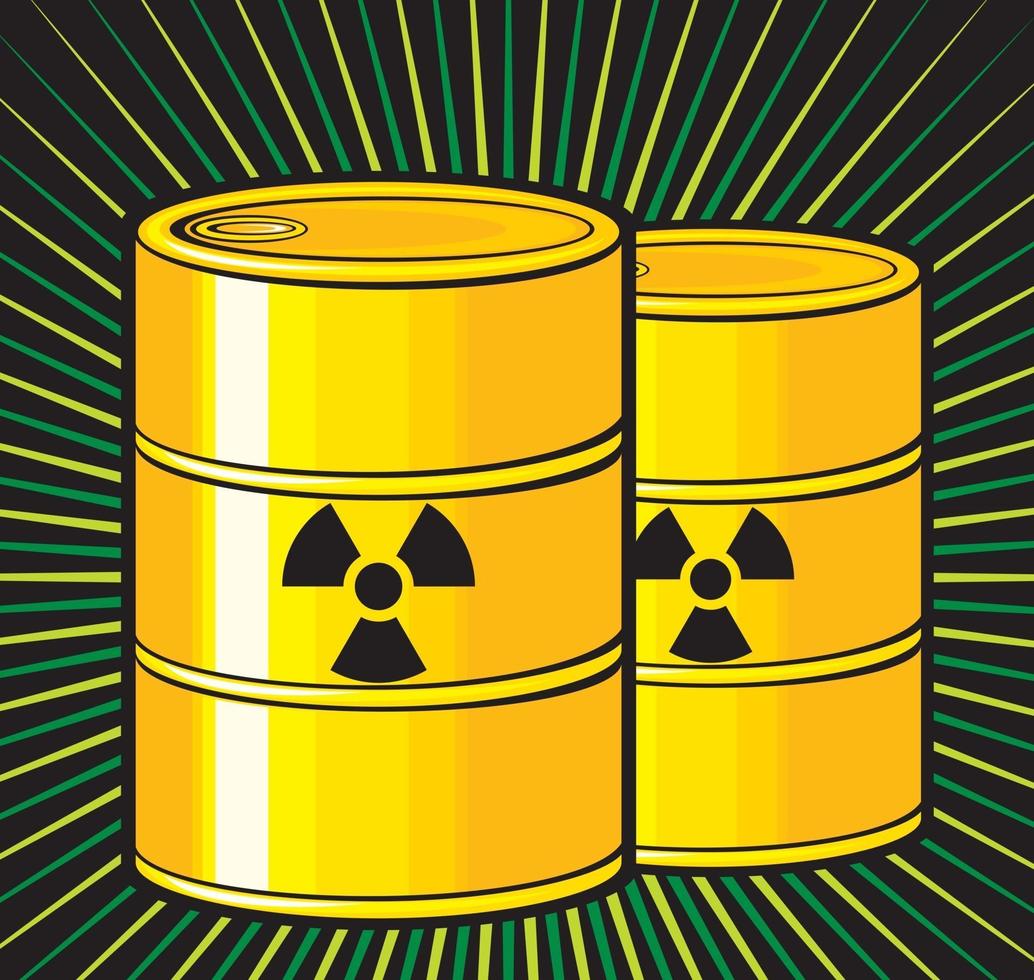 Barrels with Nuclear Waste vector