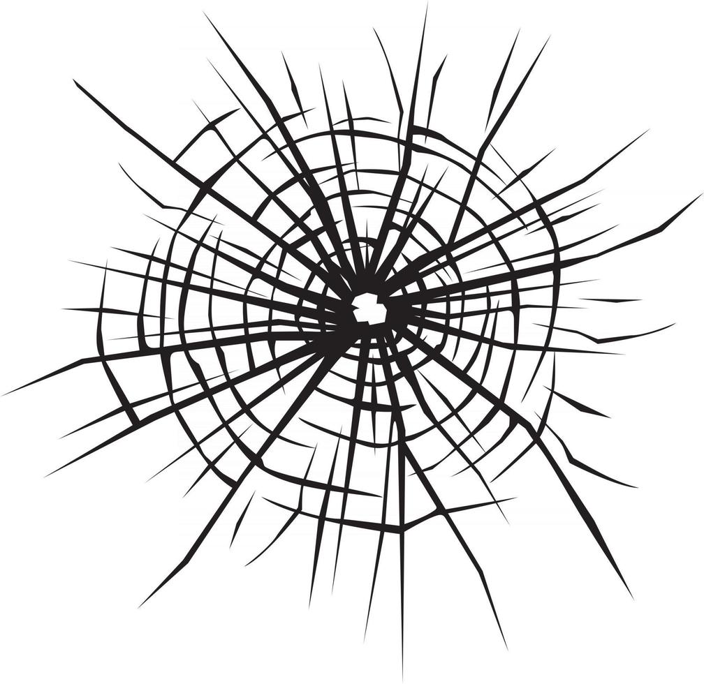 Bullet Hole in Glass vector