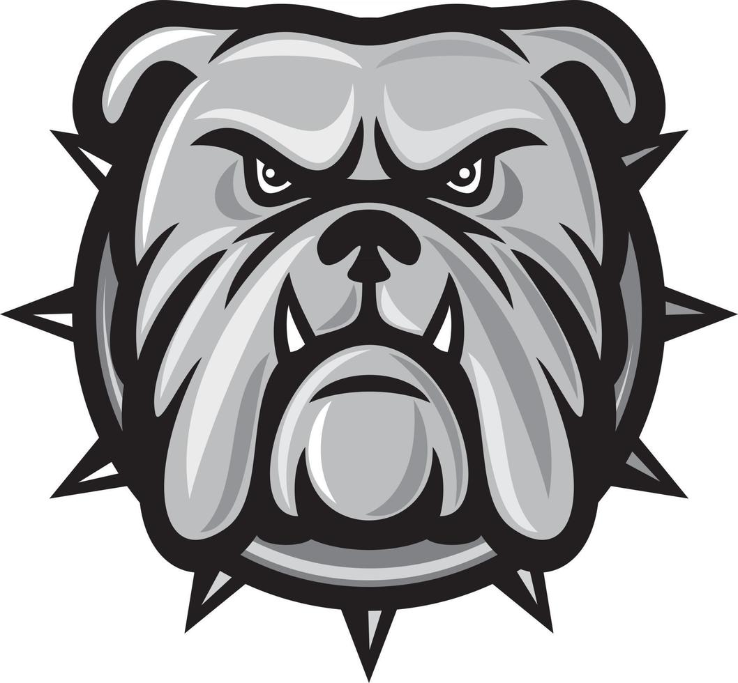 Angry Bulldog Head vector