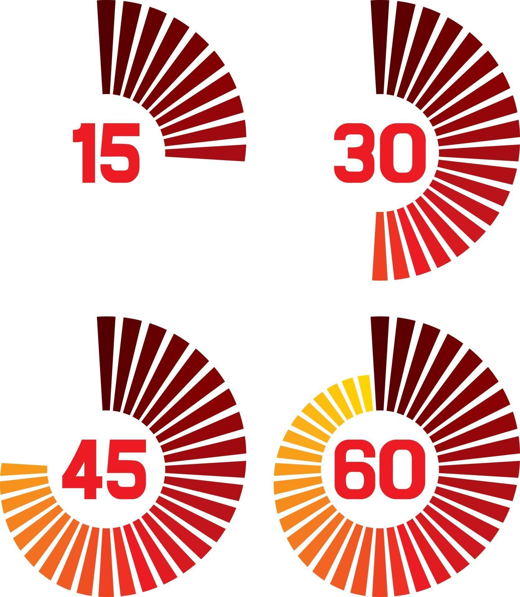 Timer Icon Set 3192845 Vector Art at Vecteezy