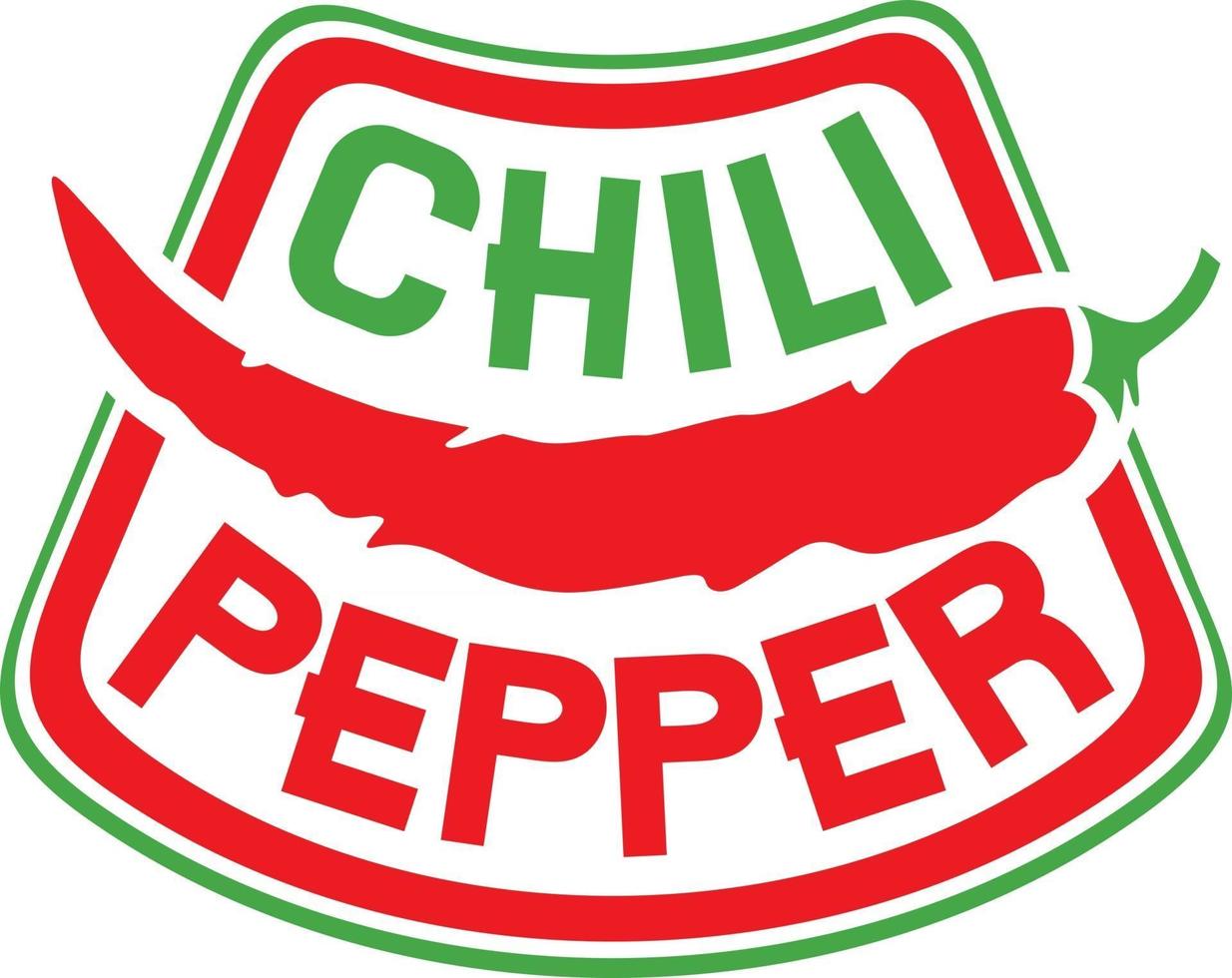 Chili Pepper Label vector