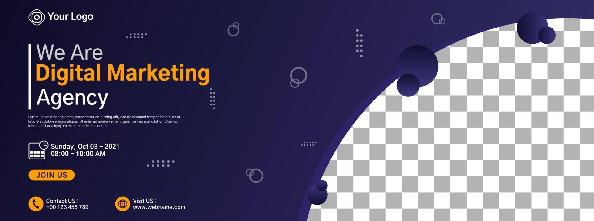 Business modern banner template design vector